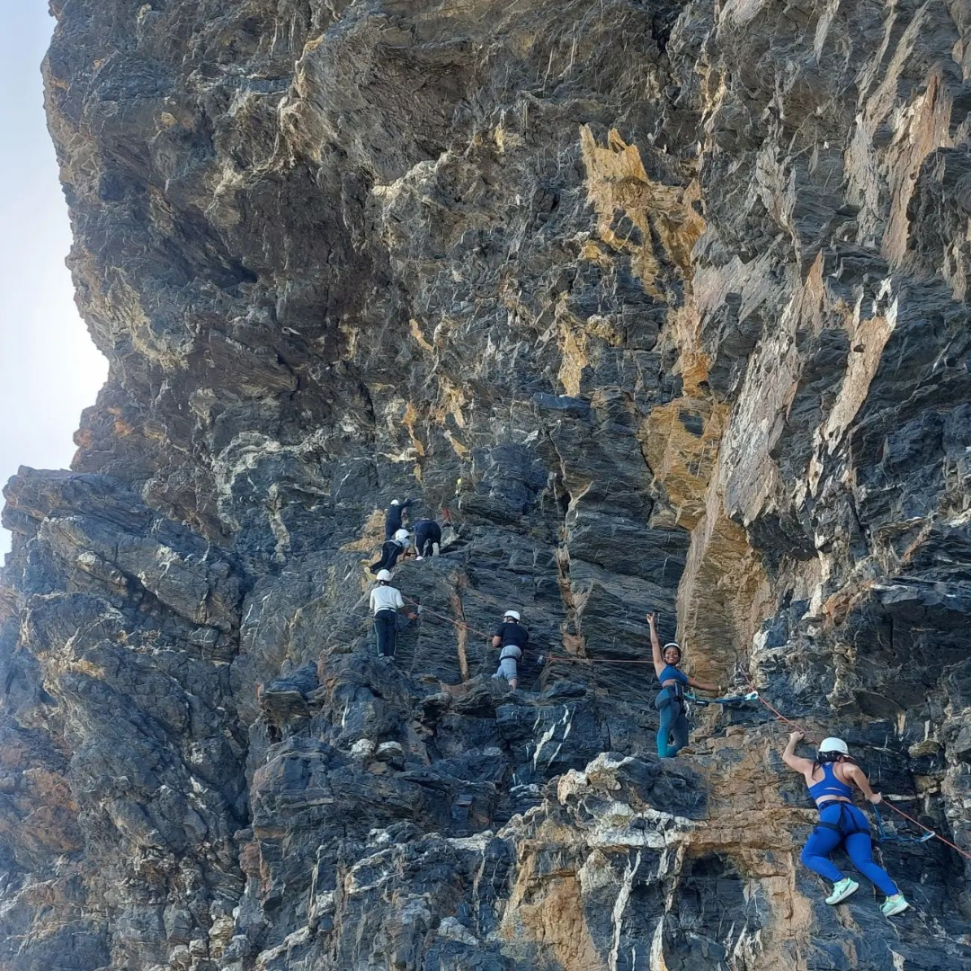 Climbing and Via Ferrata Activity with Lunch in Playa Frontón